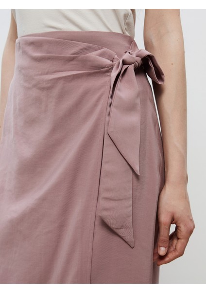 Beli Lastikli Modal Dokulu Bağlamalı Etek modelleri