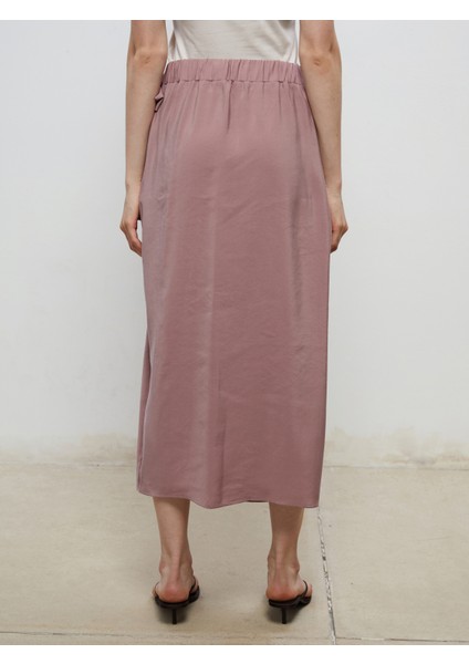 Beli Lastikli Modal Dokulu Bağlamalı Etek fırsatları