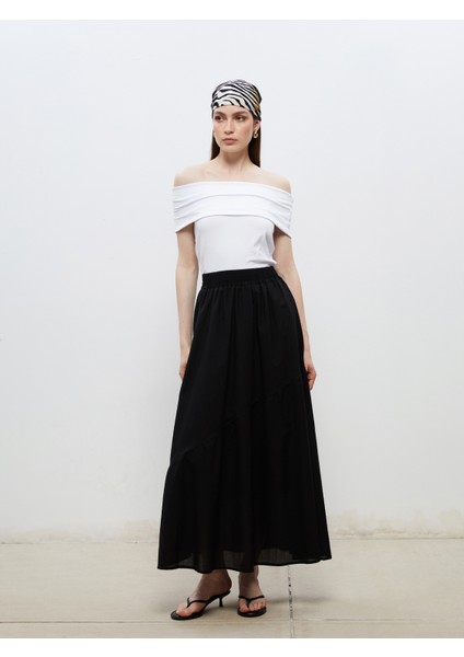 Beli Lastikli Pileli Etek