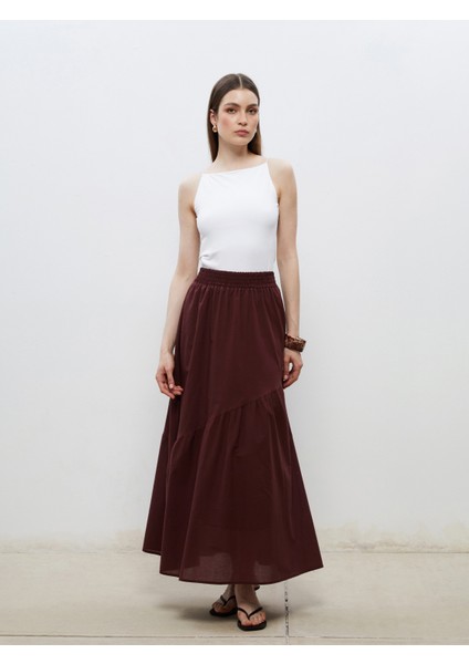 Beli Lastikli Pileli Etek