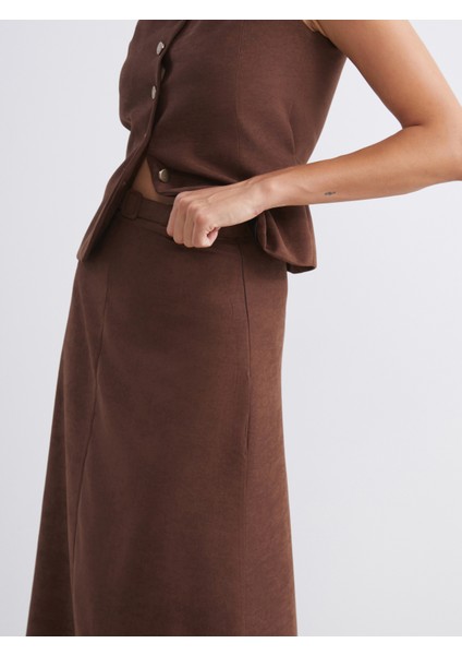 Beli Kemerli Süet Etek fırsatları