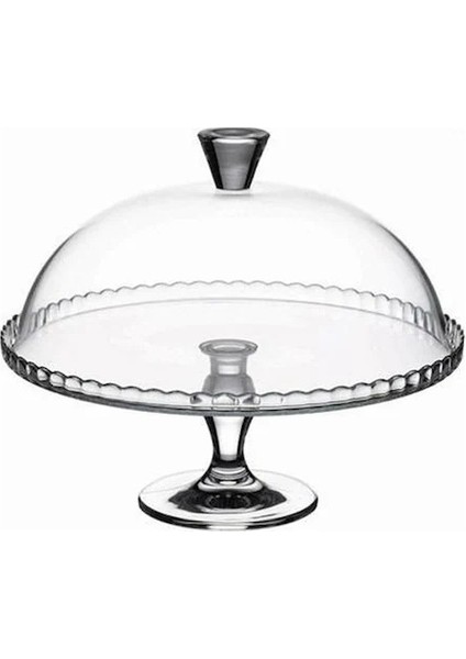 Ayaklı Patisserie Cam Kek Fanusu