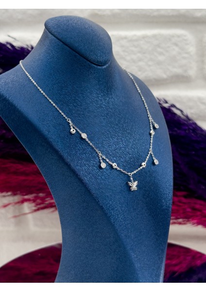 925 Ayar Gümüş Özel Tasarım Şans Modeli Lüks Kadın Kolye