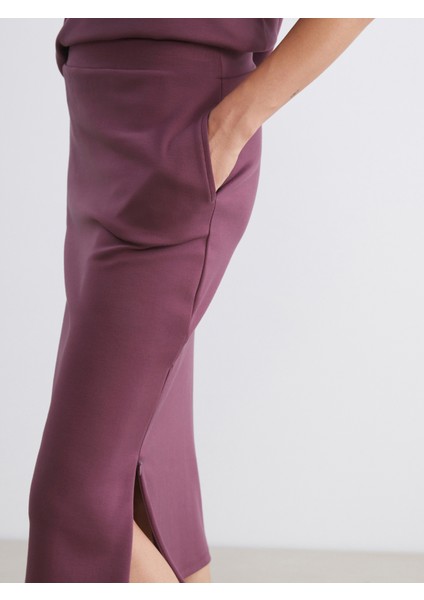 Beli Lastikli Yırtmaçlı Etek modelleri