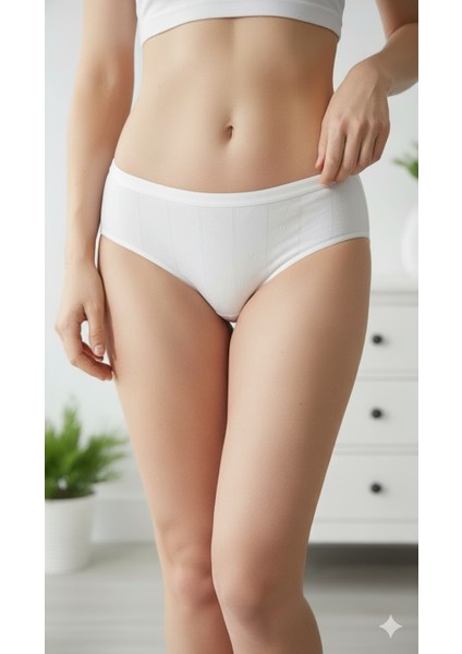 6'lı Set Jakar Kumaş Kadın Külot