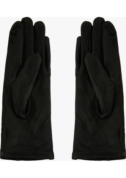 Kemer Detaylı Taşlı Süet Görünümlü Eldiven fiyatları