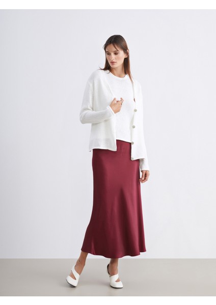 Beli Lastikli Puantiyeli Saten Etek