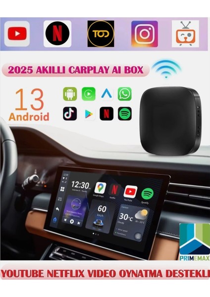 Ford Carplay - Smartbox - Youtube - Netflix & Kablosuz Carplay - Android 4-64 (Carplay Uyumlu) fırsatları