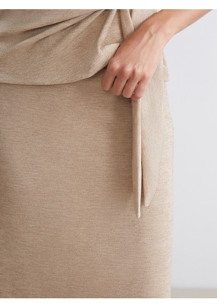 Beli Lastikli Midi Etek modelleri