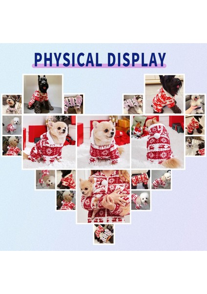 Noel Yeleği Mercan Kadife Evcil Hayvan Kışlık Isıtıcı Ev Kıyafeti (Yurt Dışından) modelleri