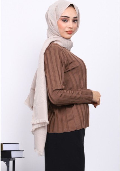 Koyuv Vizon Soğuk İplik Düğmeli Hırka fırsatları