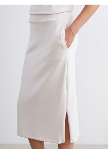 Beli Lastikli Yırtmaçlı Etek modelleri