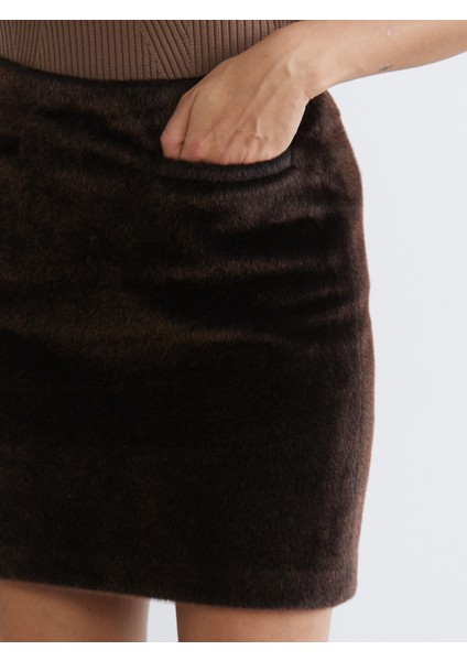 Beli Fermuarlı Mini Kürk Etek modelleri