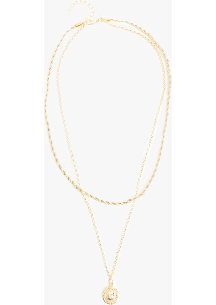 Charm Detaylı 2'li Zincir Kolye