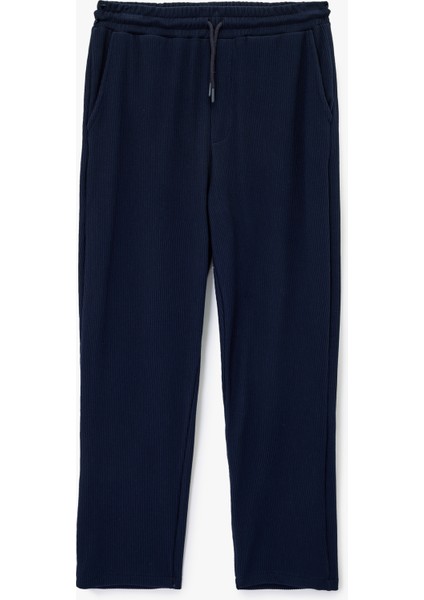 Pamuklu Cepli Regular Fit Beli Bağcıklı Eşofman Altı