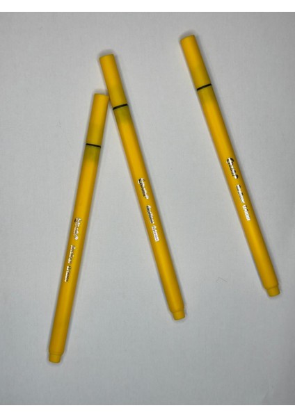 Fineliner 0,4 mm Keçeli Kalem Sarı (3 Adet)