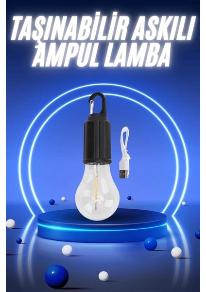 Taşınabilir Şarjlı LED Ampul Askılı Lamba Kamp Bahçe Lambası fiyatları