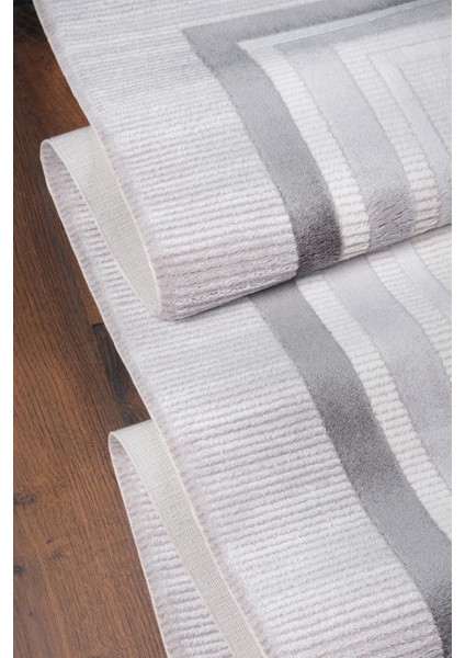 Art Deco 1010 Gri Çerçeveli Akrilik Modern Yumuşak Dokuma Salon Mutfak Oturma Yatak Odası Halısı modelleri