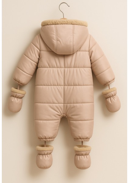 Özel Tasarım Cepli,kapüşonlu Tak-Çıkar Patik ve Eldivenli Bebek-Çocuk Kozmonot