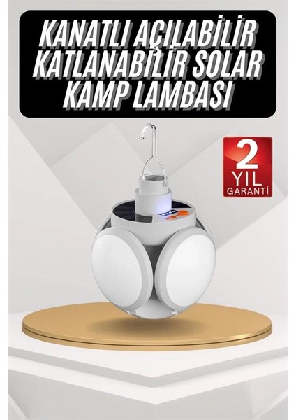 Kamp Lambası Güneş Enerjili Solar 5 Kanatlı Katlanır Lamba Karavan fiyatları