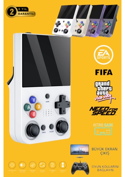 M21 64GB IPS Hdmi Tv 20000+ Oyunlu Retro Arcade Atari Psp/ps1/fıfa Gta Mario Games Oyun Konsolu