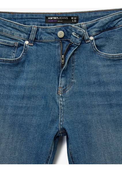 Normal Bel Pamuklu Slim Fit Jean Pantolon - Brad Jean modelleri