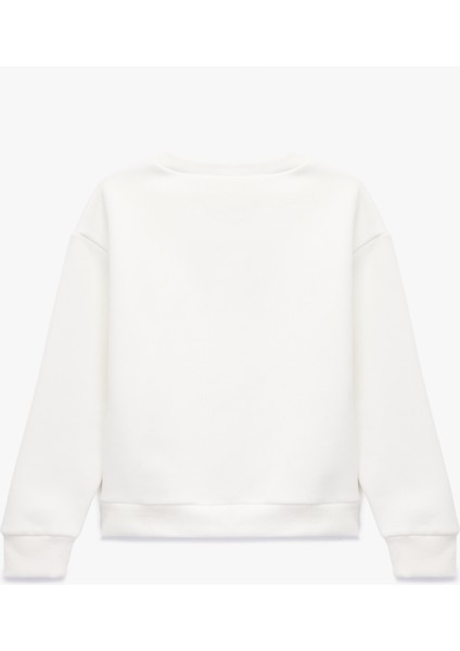 Tavşan Baskılı Uzun Kollu Bisiklet Yaka Sweatshirt fiyatları