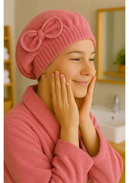 Fiyonklu Saç Kurulama Bonesi Lastikli Bukle Baş Havlu Saç Bonesi fırsatları