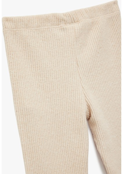 Viskon Karışımlı Beli Lastikli Basic Ispanyol Paça Tayt modelleri