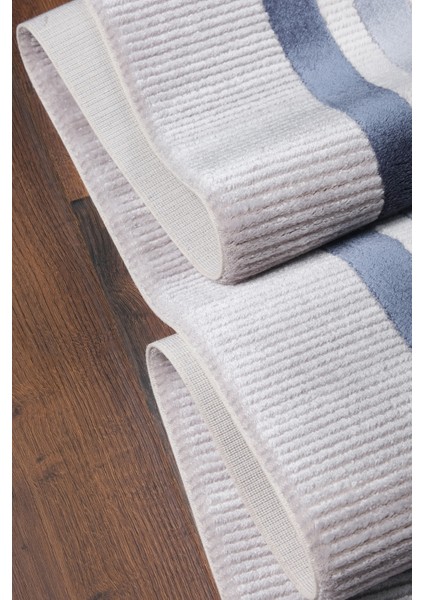 Art Deco 1010 Mavi Çerçeveli Akrilik Modern Yumuşak Dokuma Salon Mutfak Oturma Yatak Odası Halısı fırsatları