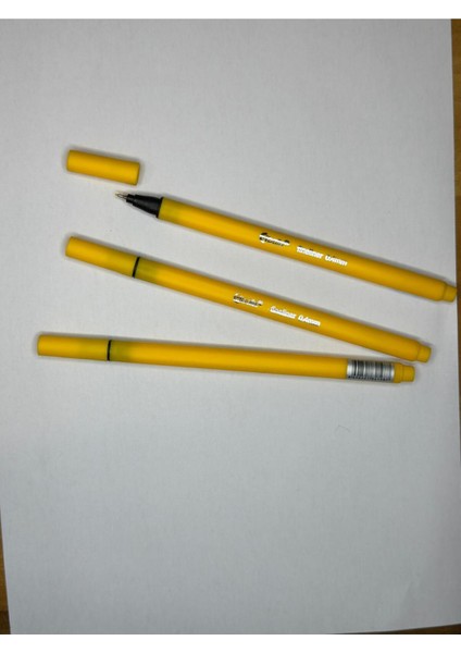 Fineliner 0,4 mm Keçeli Kalem Sarı (4 Adet)