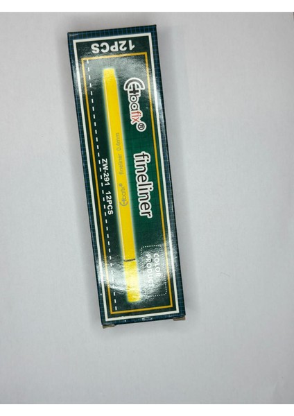 Fineliner 0,4 mm Keçeli Kalem Sarı (12 Adet) indirimleri