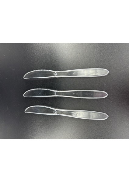 Klasik Lüks Plastik Bıçak Şeffaf 50'li Paket modelleri