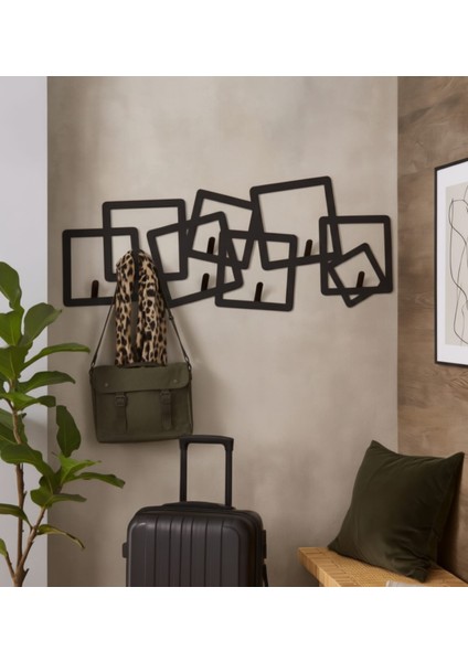 Farklı Desenli Siyah Metal Duvar Askısı | Modern & Tarz Ev Aksesuarları modelleri