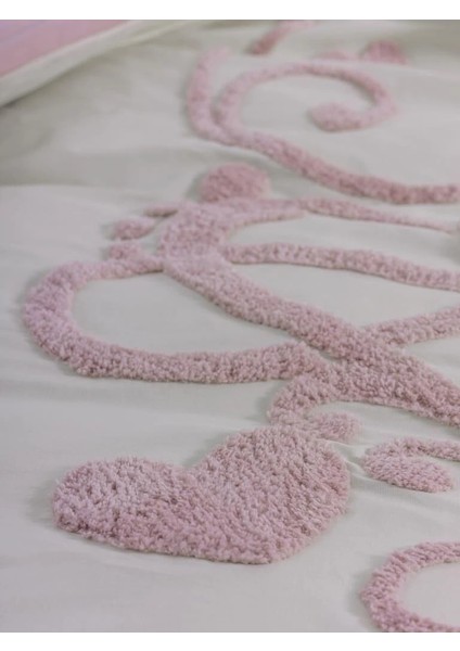 Buğz Cotton Box Puff Nakışlı Ranforce Çift Kişilik Anneler Günü Nevresim Takımı Bellini Pembe fiyatları
