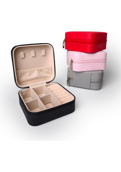 Çift Gözlü Seyahat Tipi Takı Kutusu Siyah fiyatları