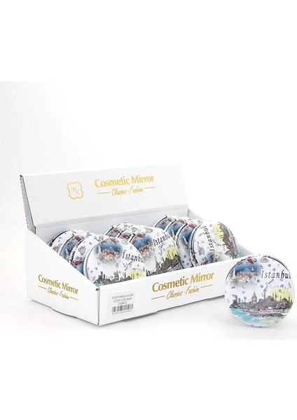 Buğz Taşlı Istanbul Tasarımı El Aynası Kalın ALK2491