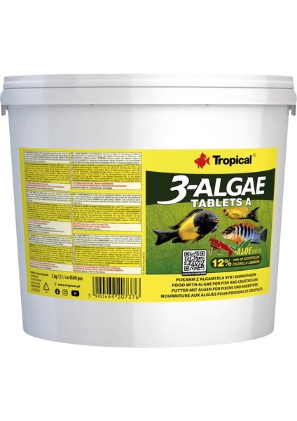 3 Algae Tablets A 500 Adet Açık Bölme fiyatları