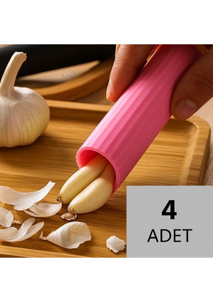 4'lü Silikon Sarımsak Soyucu
