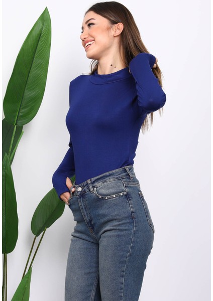 Lacivert Parmak Geçme Detaylı Body modelleri