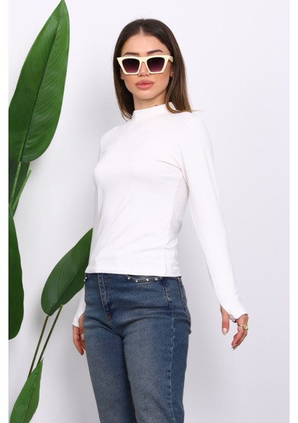 Ekru Parmak Geçme Detaylı Body modelleri