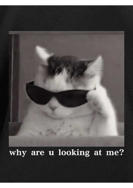 Neden Bana Bakıyorsun?" -Erkekler Için Dört Mevsim Günlük Gömlek - Siyah -Vlmr indirimleri