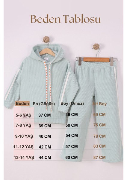 Kız Çocuk Çiçek Baskılı Ipli Şeritli Pantolon Fitilli Polar Takım indirimleri