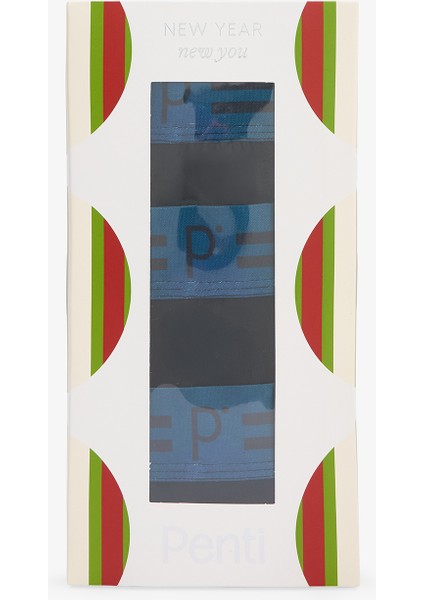 Erkek 3'lü P Logolu Boxer modelleri