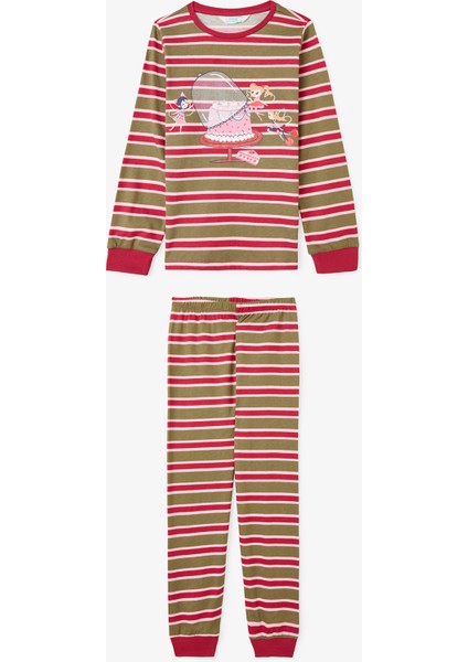 Gül Kurusu Kız Çocuk Guest First Peri Desenli Pamuklu 2'li Pijama Takımı indirimleri
