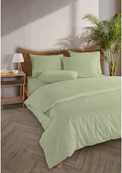 Line %100 Pamuk Ranforce Akay Yeşil Ipliği Boyalı Nevresim Takımı Tek Kişilik - 160X220 cm fiyatları