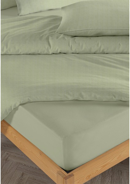 Line %100 Pamuk Ranforce Akay Yeşil Ipliği Boyalı Nevresim Takımı Tek Kişilik - 160X220 cm modelleri