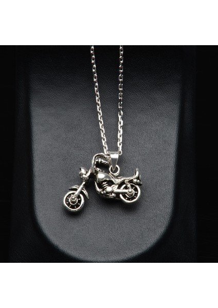 548 Motorsiklet Figürlü Gümüş Kolye fiyatları