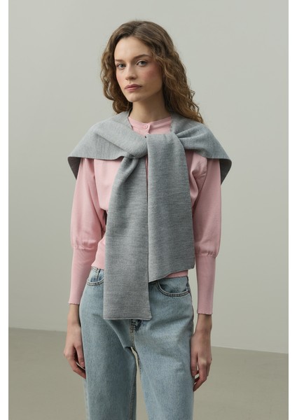 Kare Parçalı Atkı Gri Melange fiyatları