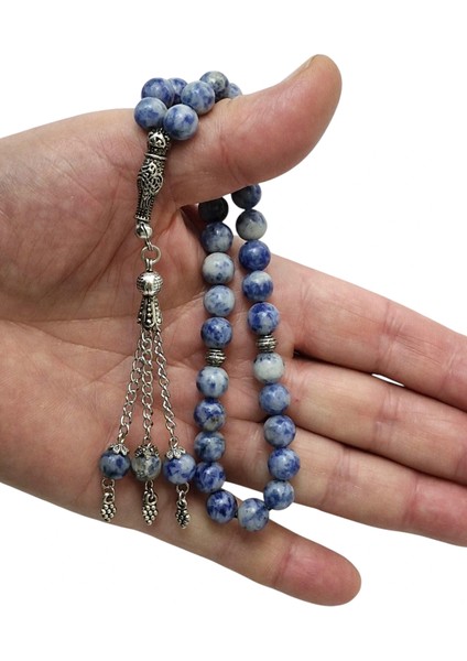 Doğal Taş Mavi Kuvars Tesbih 8mm Küre Kesim 221-3 fiyatları